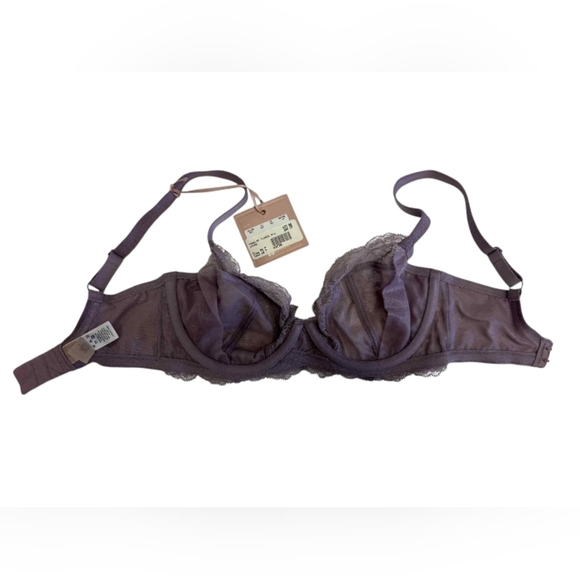 Panache NWT Plunge Ava Lace Lilac Bra Size 28F - Picture 3 of 6